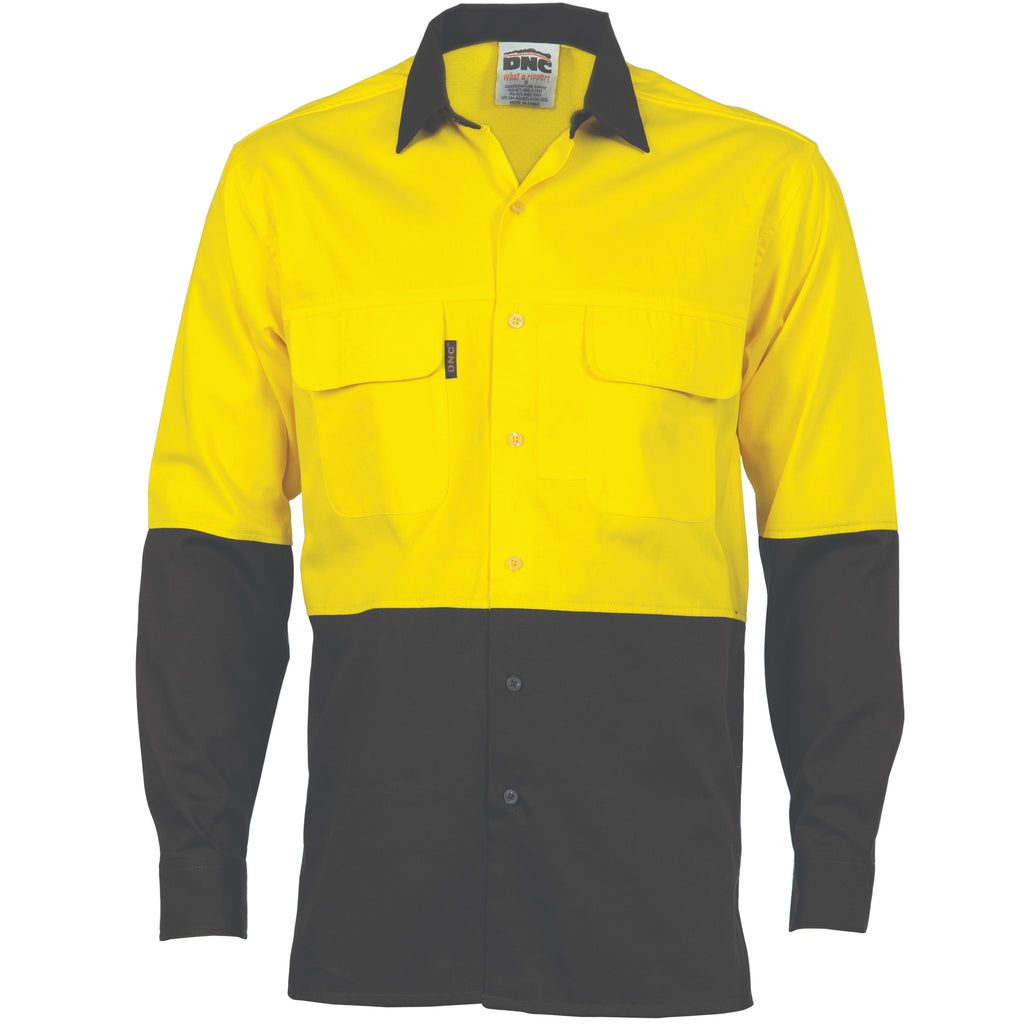 Hi-Vis 3 Way Cool-Breeze Cotton Shirt -
Long Sleeve | 3938