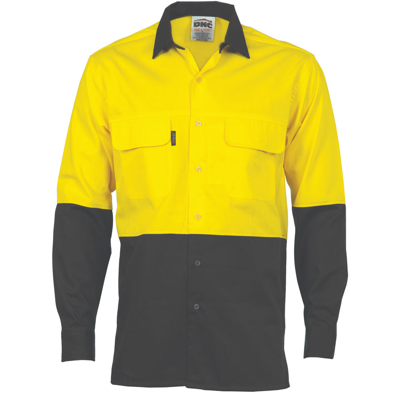 Hi-Vis 3 Way Cool-Breeze Cotton Shirt -
Long Sleeve | 3938