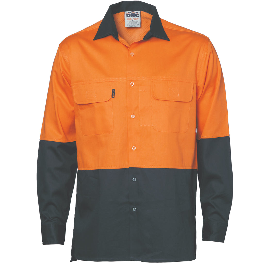Hi-Vis 3 Way Cool-Breeze Cotton Shirt -
Long Sleeve | 3938