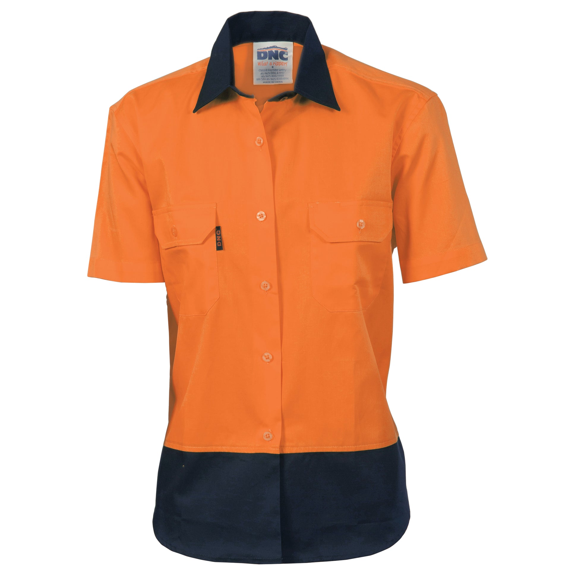 Ladies Hi-Vis 2 Tone Cool-Breeze Cotton Shirt - Short Sleeve | 3939