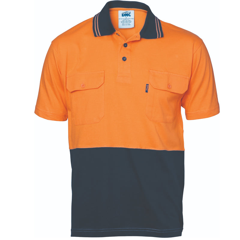 Hi-Vis Cool-Breeze 2 Tone Cotton Jersey Polo
Shirt With Twin Chest Pocket - S/S | 3943