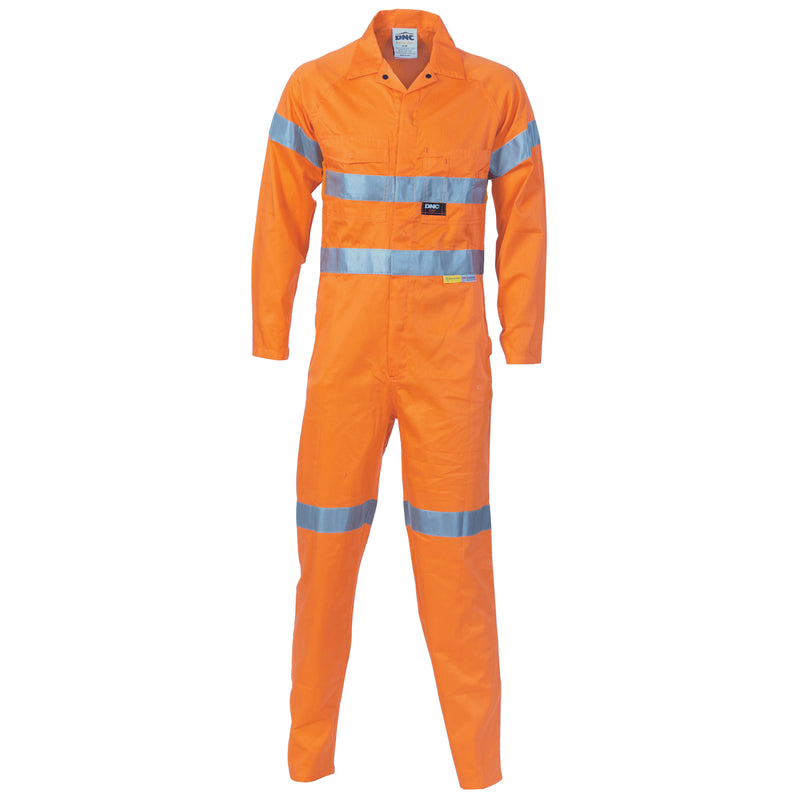 Hi-Vis Cool-Breeze Orange L.Weight Cott On
Coverall With 3M R/Tape | 3956