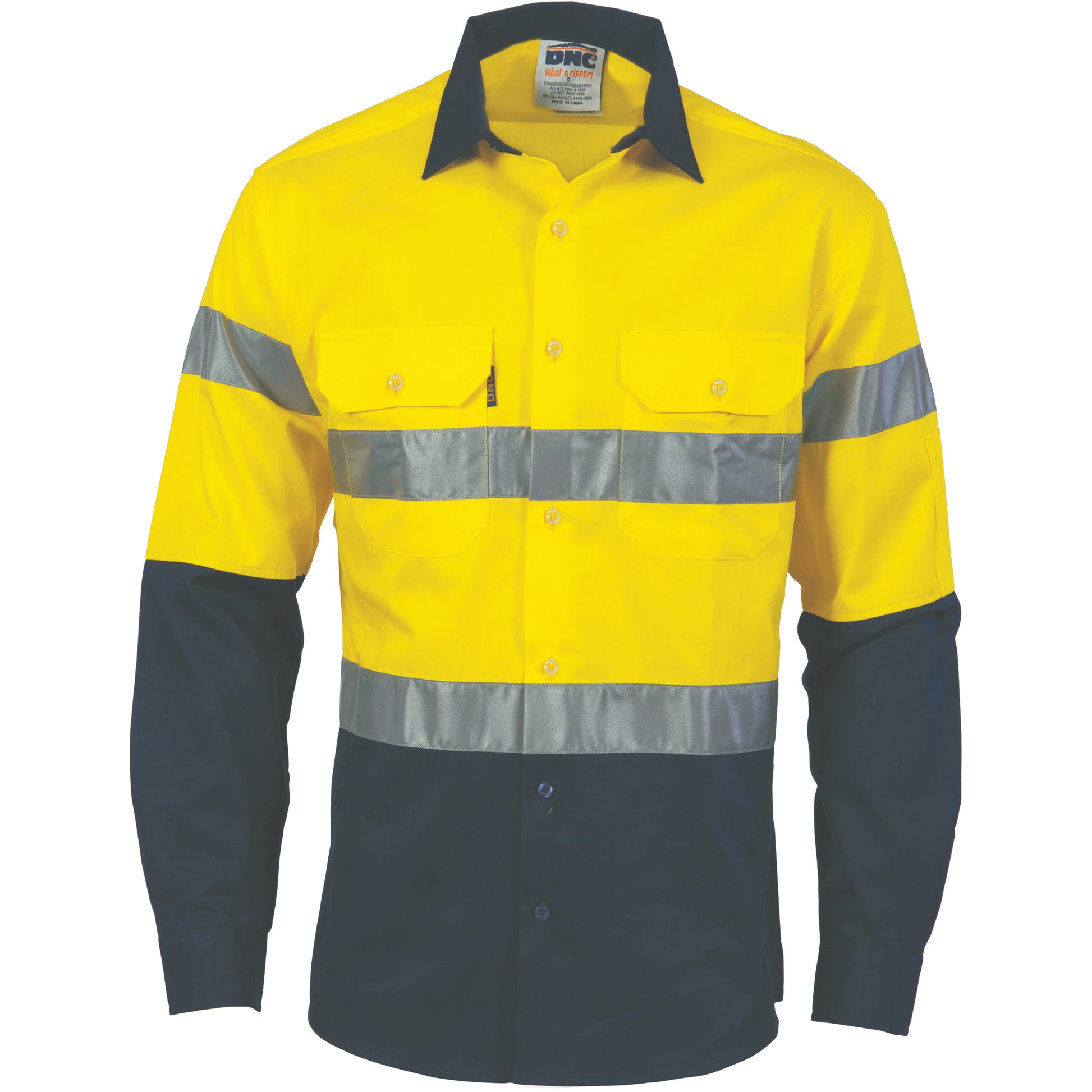Hi-Vis Cool-Breeze Cotton Shirt With Generic
R/Tape - Long Sleeve | 3966