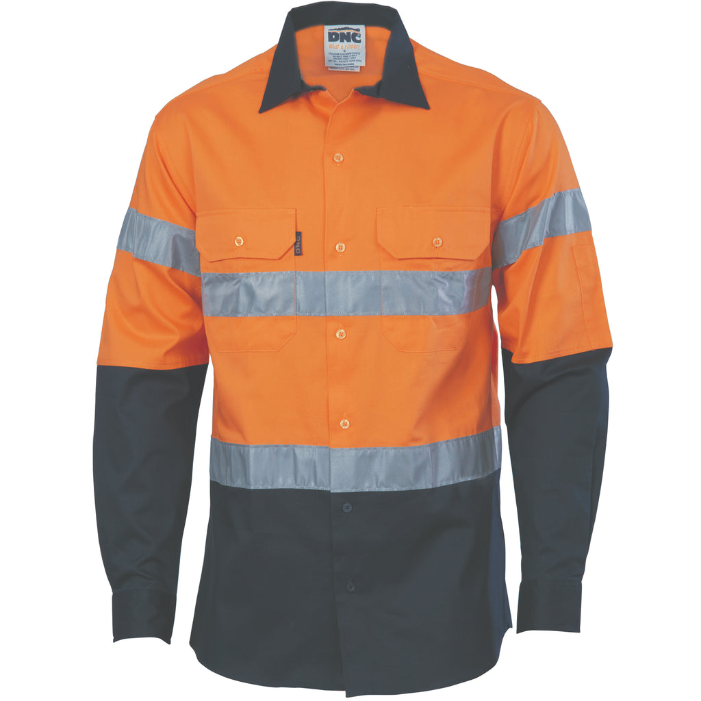 Hi-Vis Cool-Breeze Cotton Shirt With Generic
R/Tape - Long Sleeve | 3966