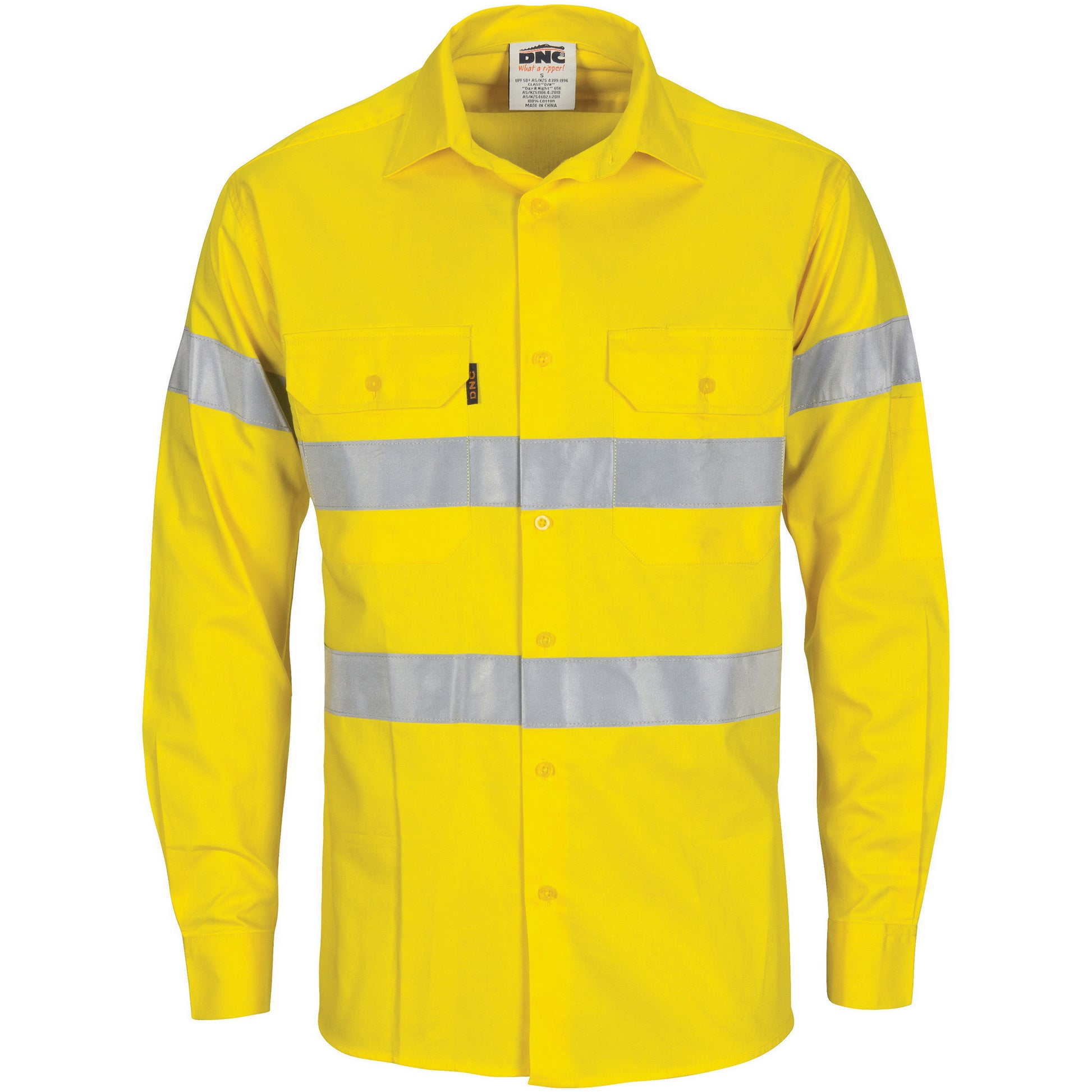 Hi-Vis Cool-Breeze Cotton Shirt With Generic
R/Tape - Long Sleeve | 3967