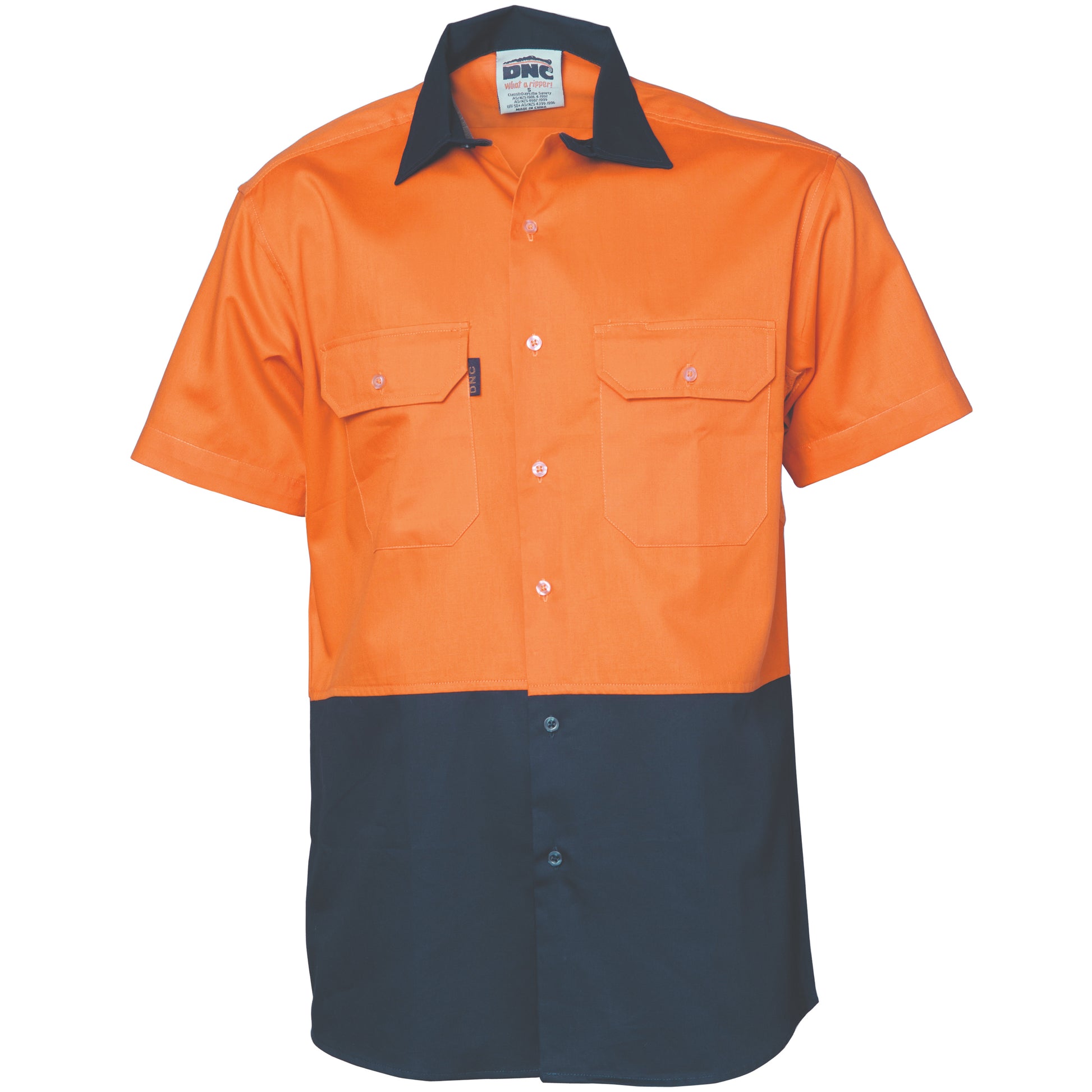 Hi-Vis Two Tone Cotton Drill Vented Shirt -
Short Sleeve | 3980