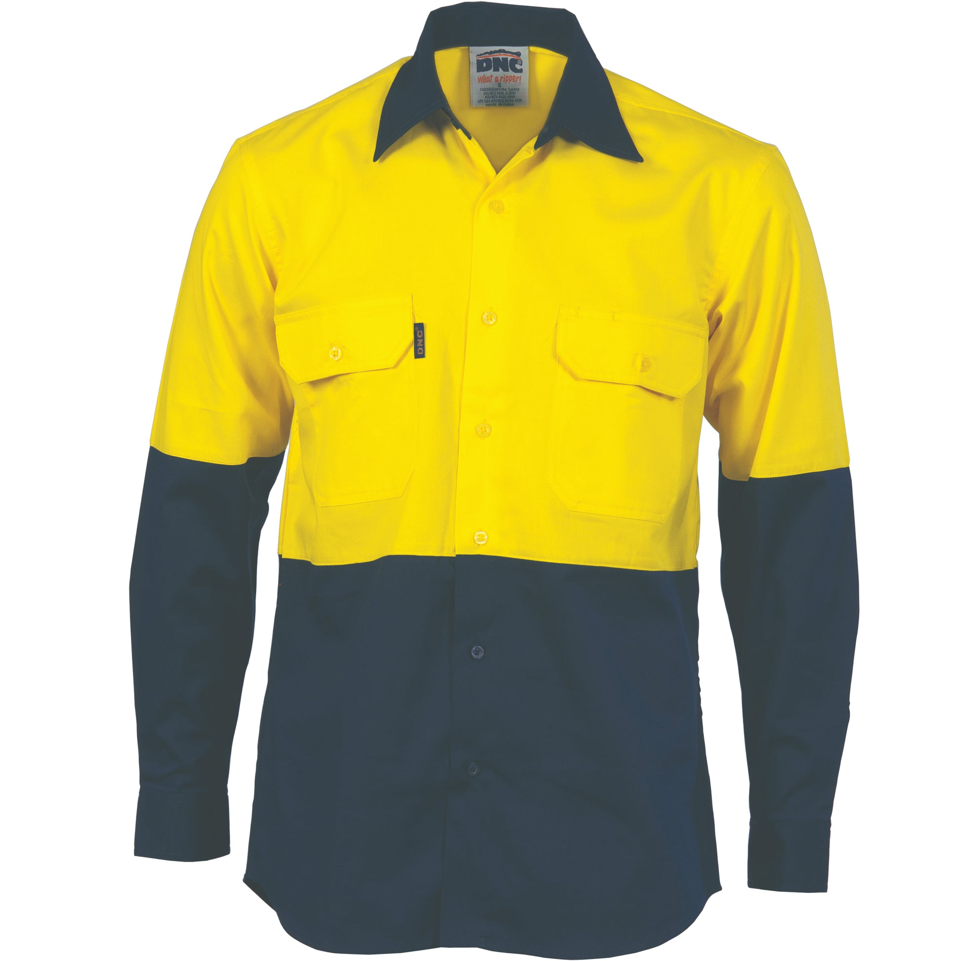 Hi-Vis Two Tone Cotton Drill Vented Shirt -
Long Sleeve | 3981