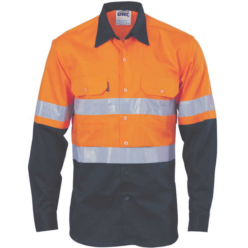 Hi-Vis Cool-Breeze Vertical Vented Cotton Shirt
With Generic R/Tape - Long Sleeve | 3984