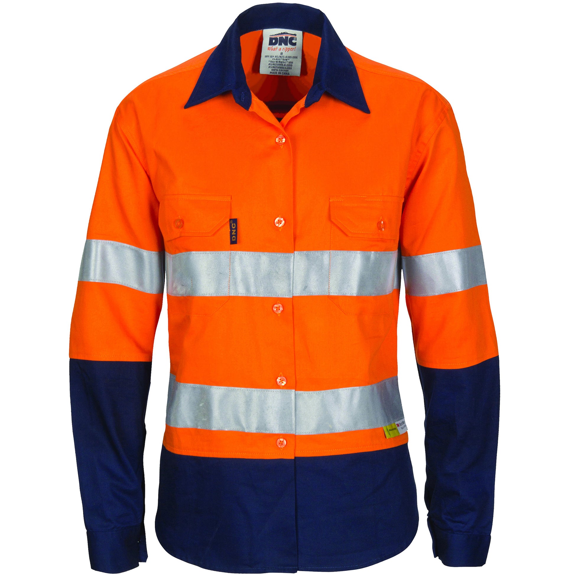 Ladies Hi-Vis Two Tone Cool-Breeze Cott On Shirt
With 3M R/Tape - Long Sleeve | 3986