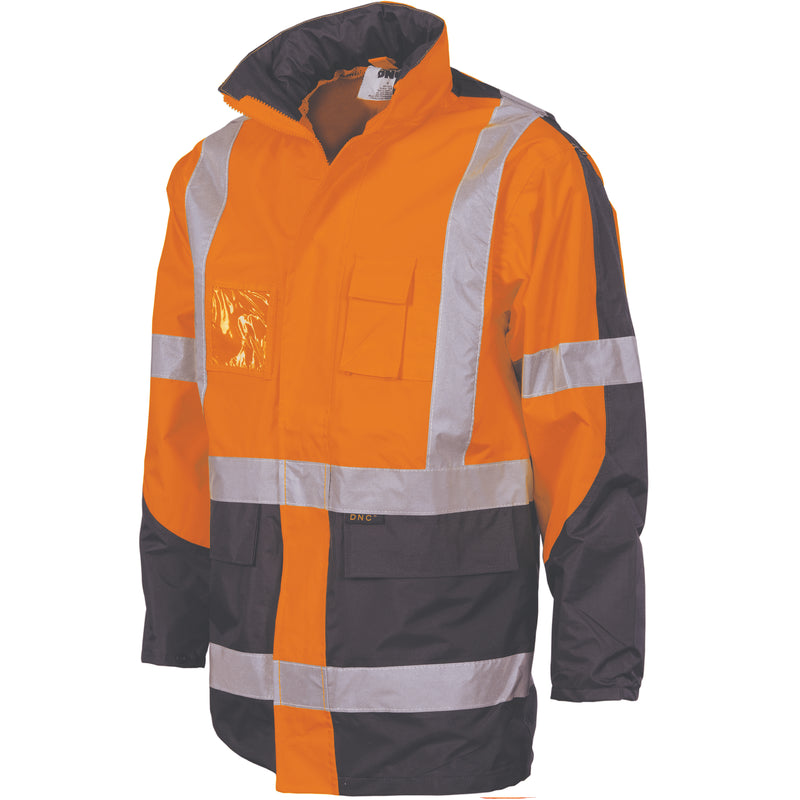 Hi-Vis 2 Tone Cross Back D/N '2 in 1'ù Contrast Rain Jacket | 3993