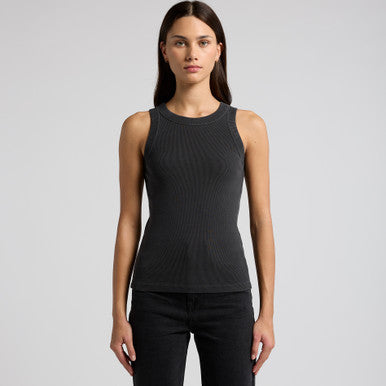 Wo's Faded Organic Rib Tank | 4034