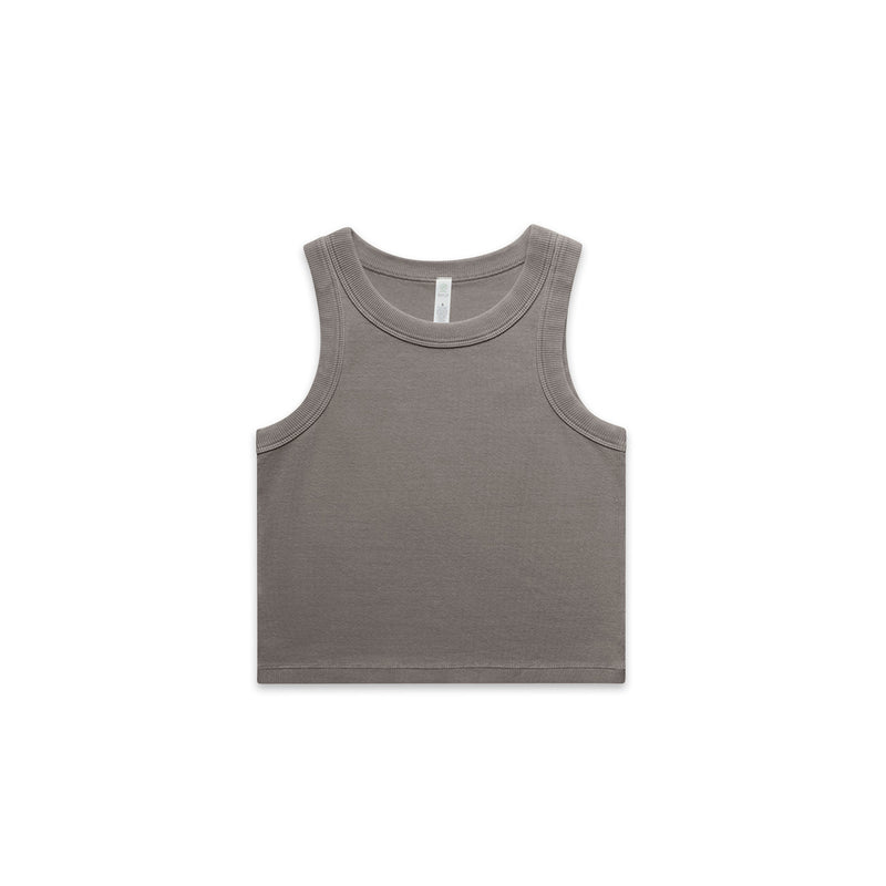Wo's Faded Organic Rib Crop Tank | 4035