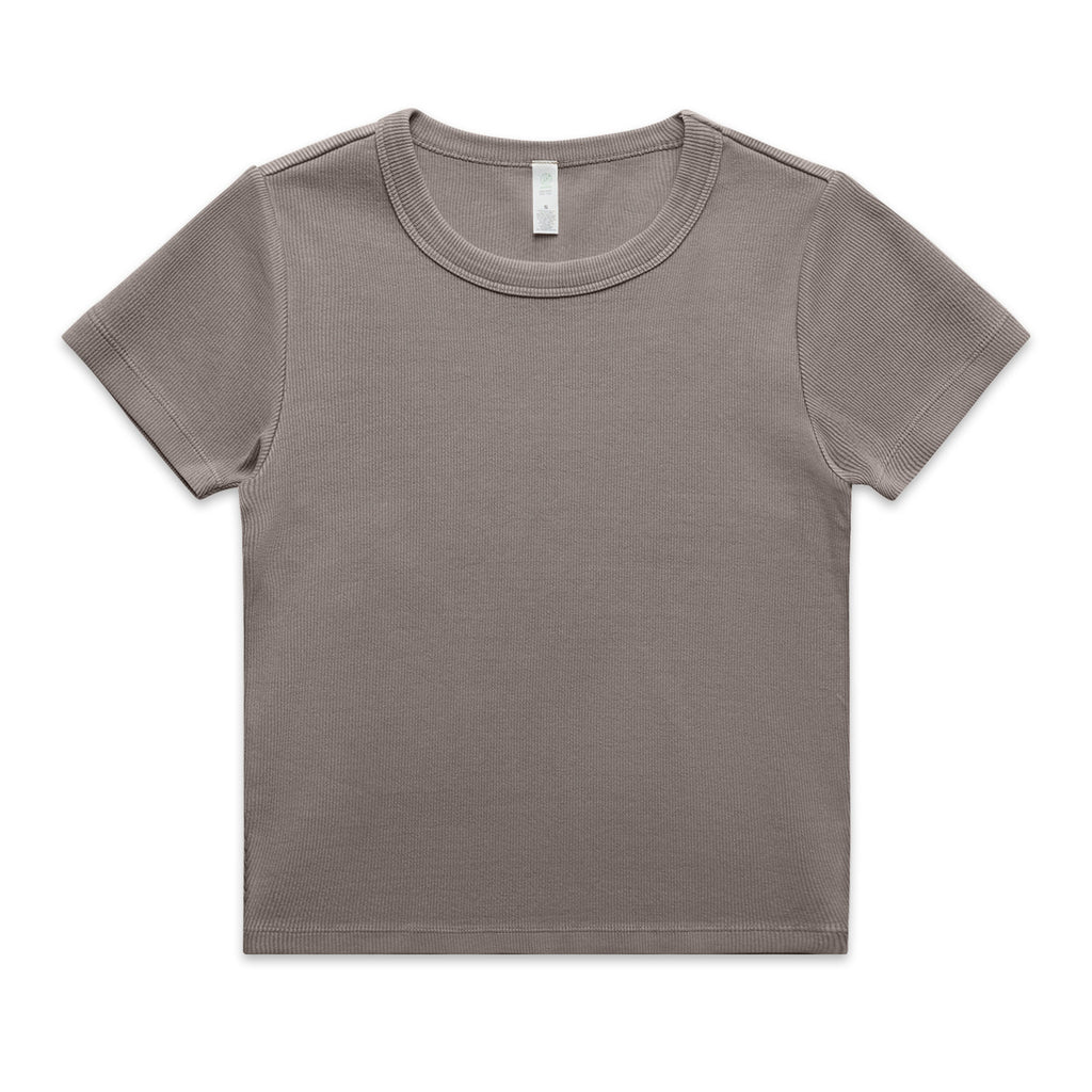 Wo's Faded Organic Rib Tee | 4036