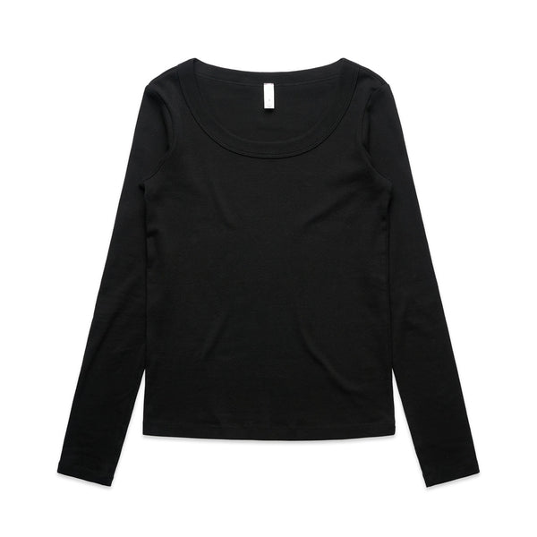 Wo's Organic Rib L/S Tee | 4075