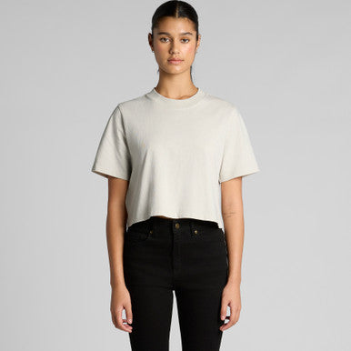 Wo's Heavy Faded Crop Tee | 4089