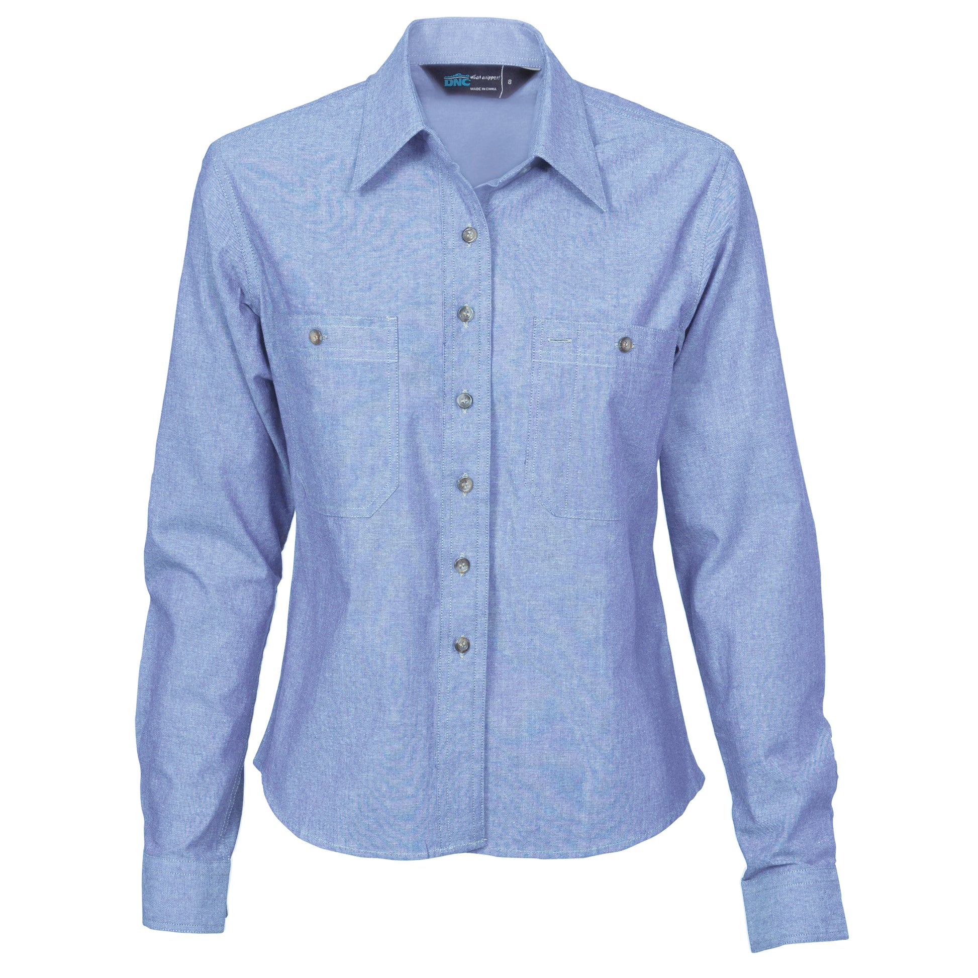 Ladies Cotton Chambray Shirt - Long Sleeve | 4106