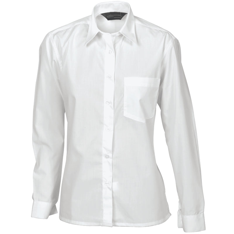 Ladies Polyester Cotton Poplin Shirt - Long Sleeve | 4202