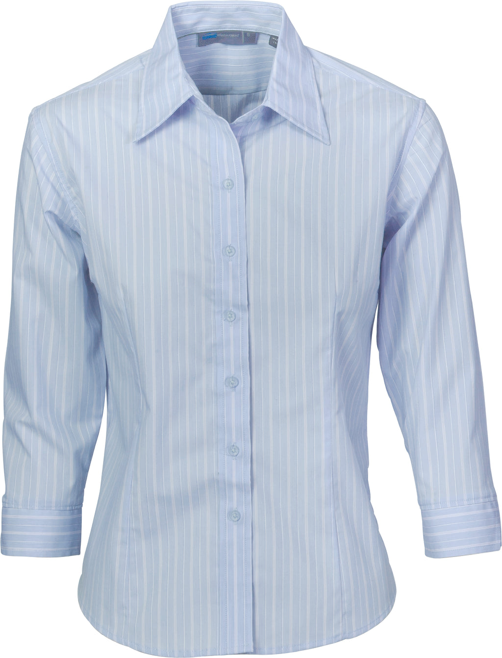 Ladies Stretch Yarn Dyed Contrast Stripe Shirts - 3/4 Sleeve | 4234