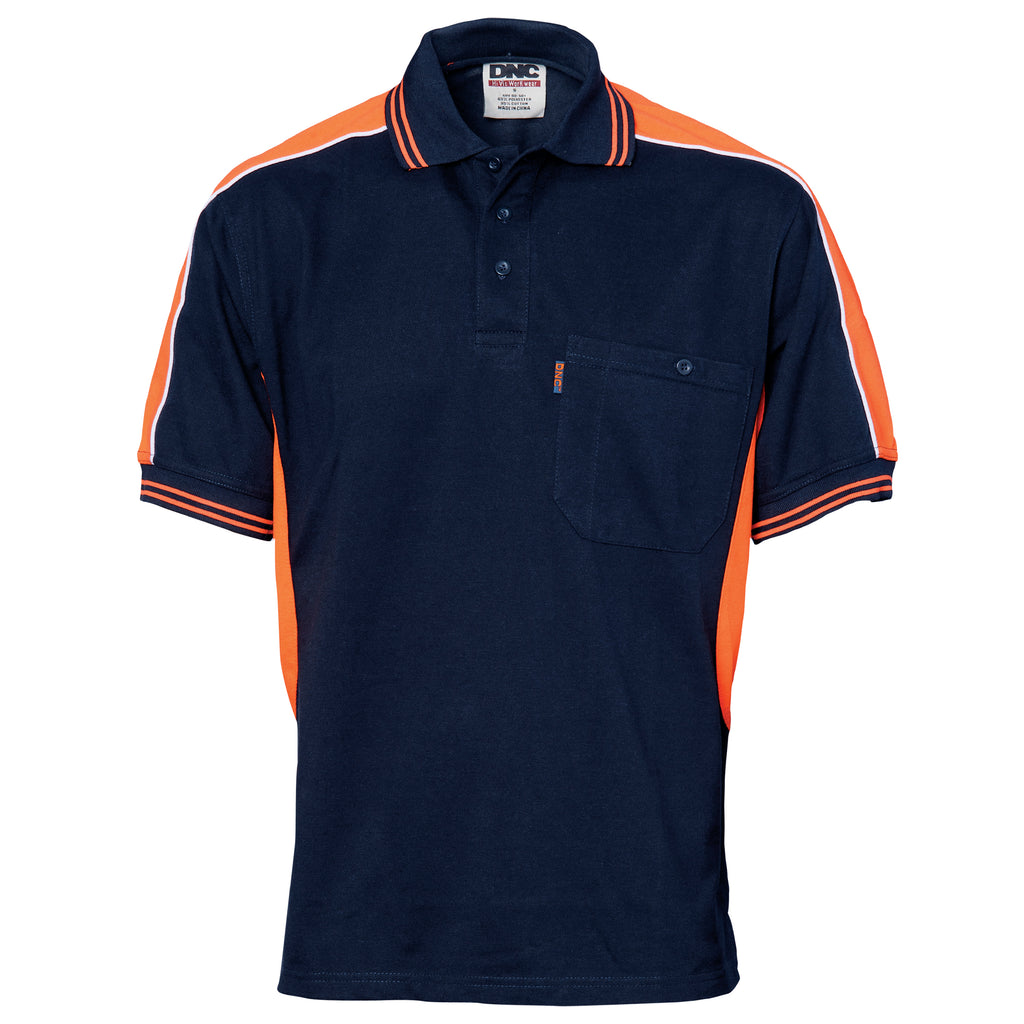 Polyester Cotton Panel Polo Shirt - Short Sleeve | 5214