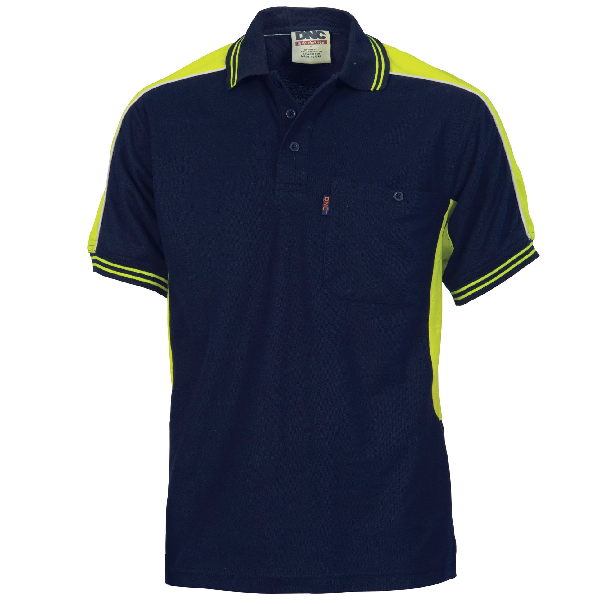Polyester Cotton Panel Polo Shirt - Short Sleeve | 5214