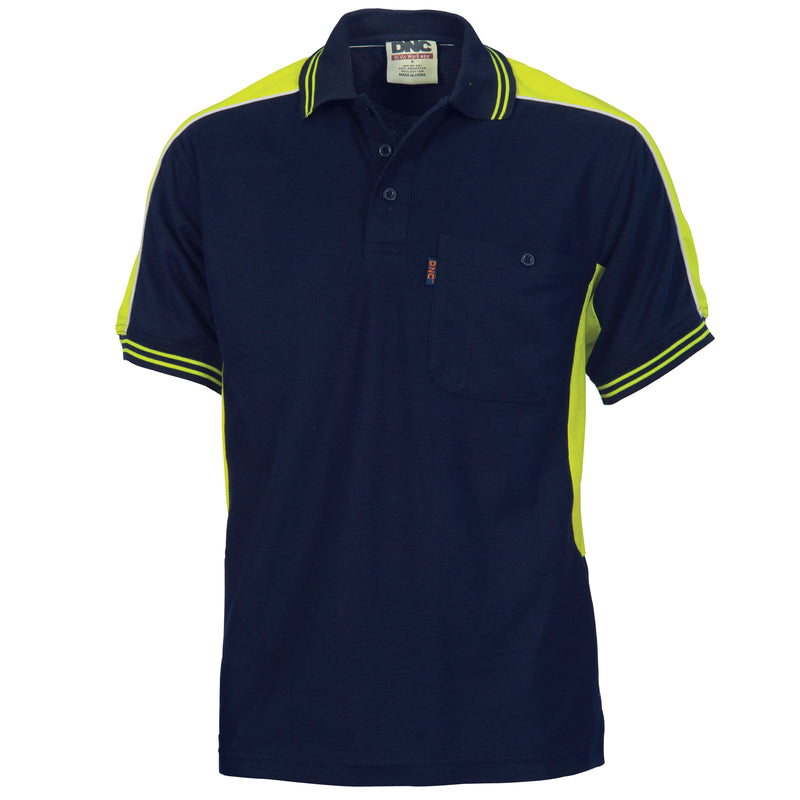 Polyester Cotton Panel Polo Shirt - Short Sleeve | 5214