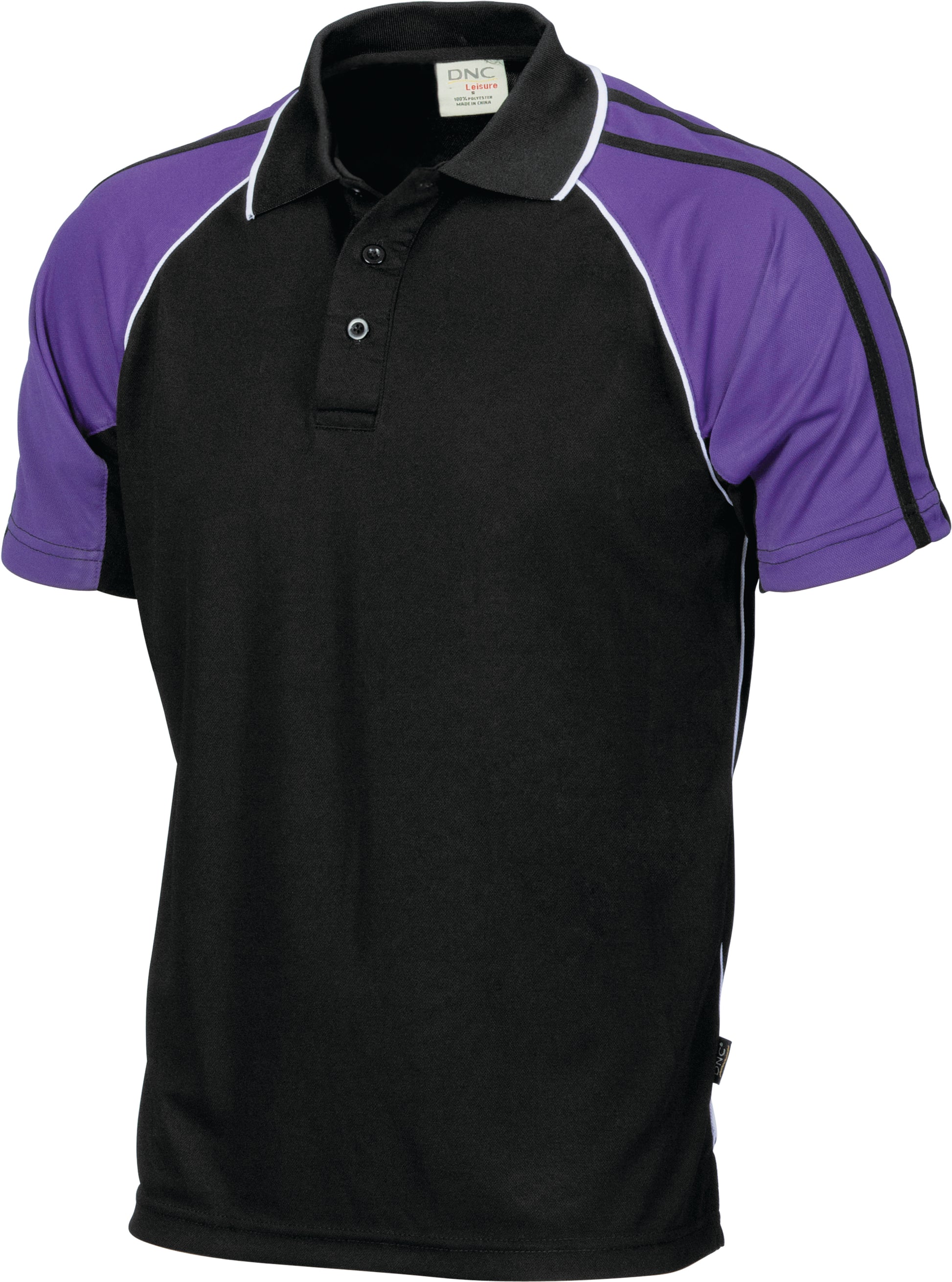 Kids Cool-Breathe Twin Stripe Contrast Raglan Polo | 5229