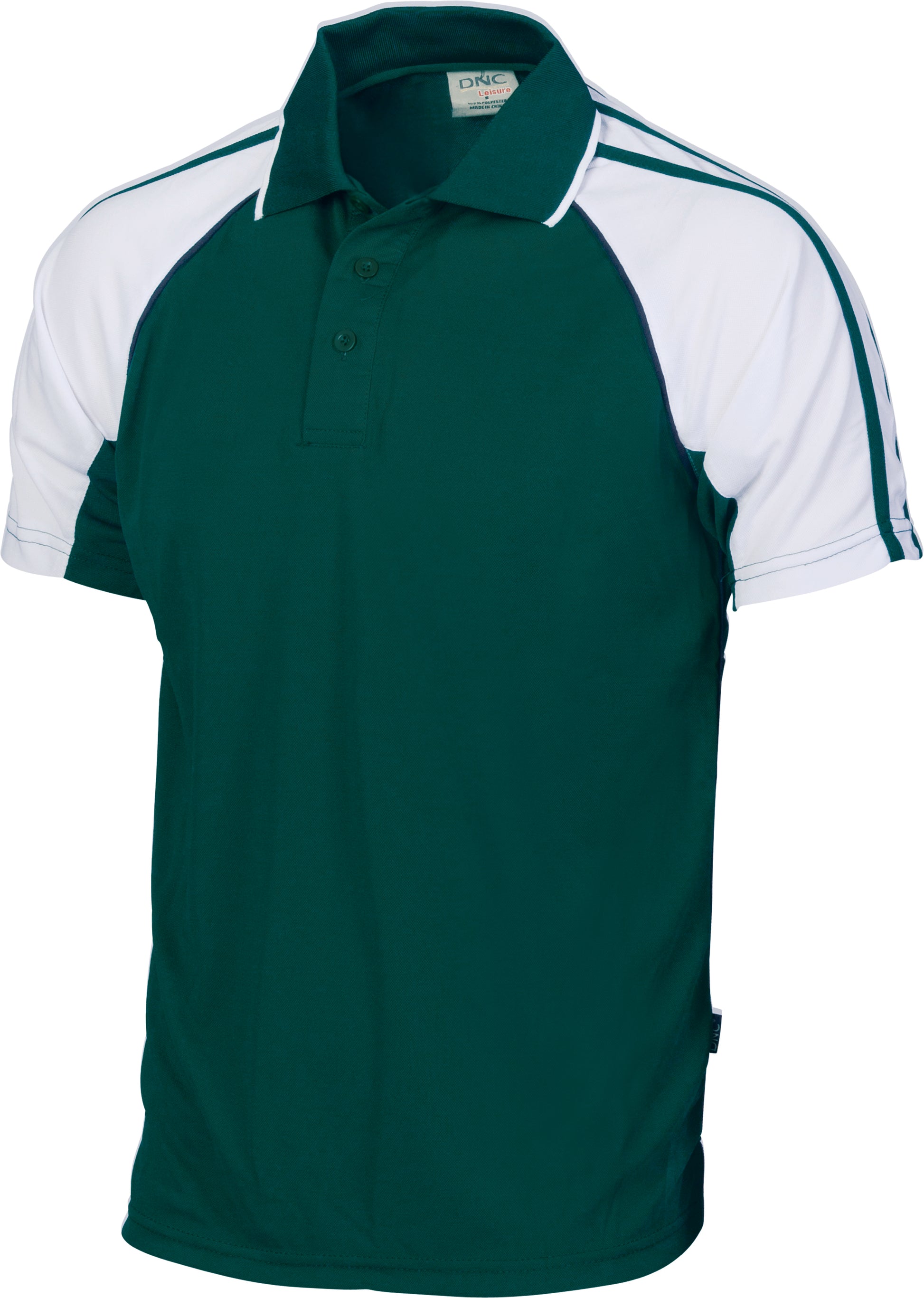 Kids Cool-Breathe Twin Stripe Contrast Raglan Polo | 5229