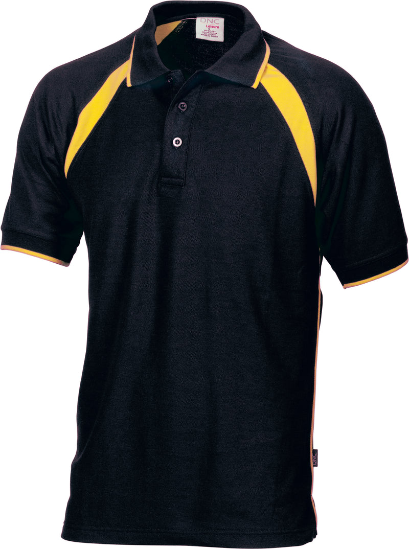Mens Poly/Cotton Contrast Raglan Panel Polo | 5243