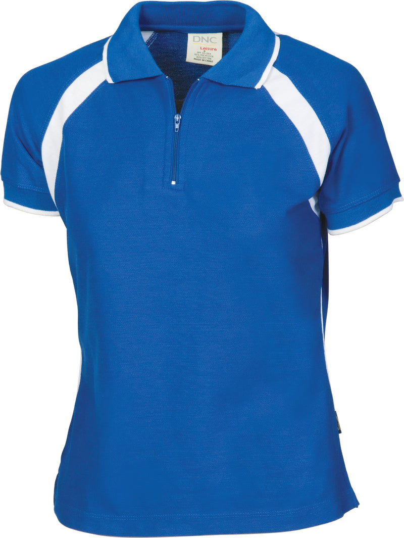 Ladies Poly/Cotton Contrast Raglan Panel Polo | 5246