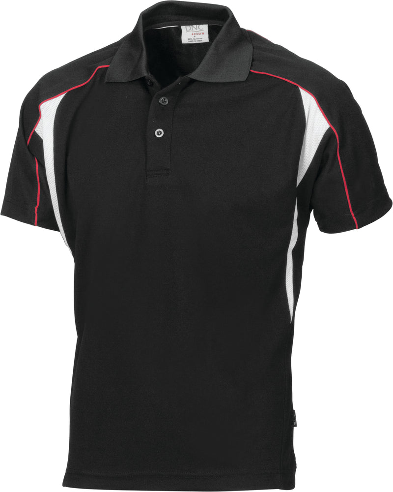 Air Flow Contrast Mesh 'N' Piping Polo - Short Sleeve | 5261