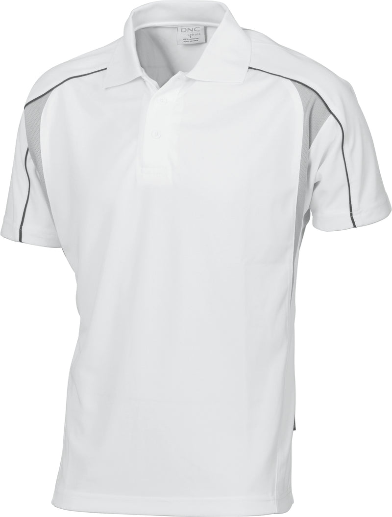 Air Flow Contrast Mesh 'N' Piping Polo - Short Sleeve | 5261