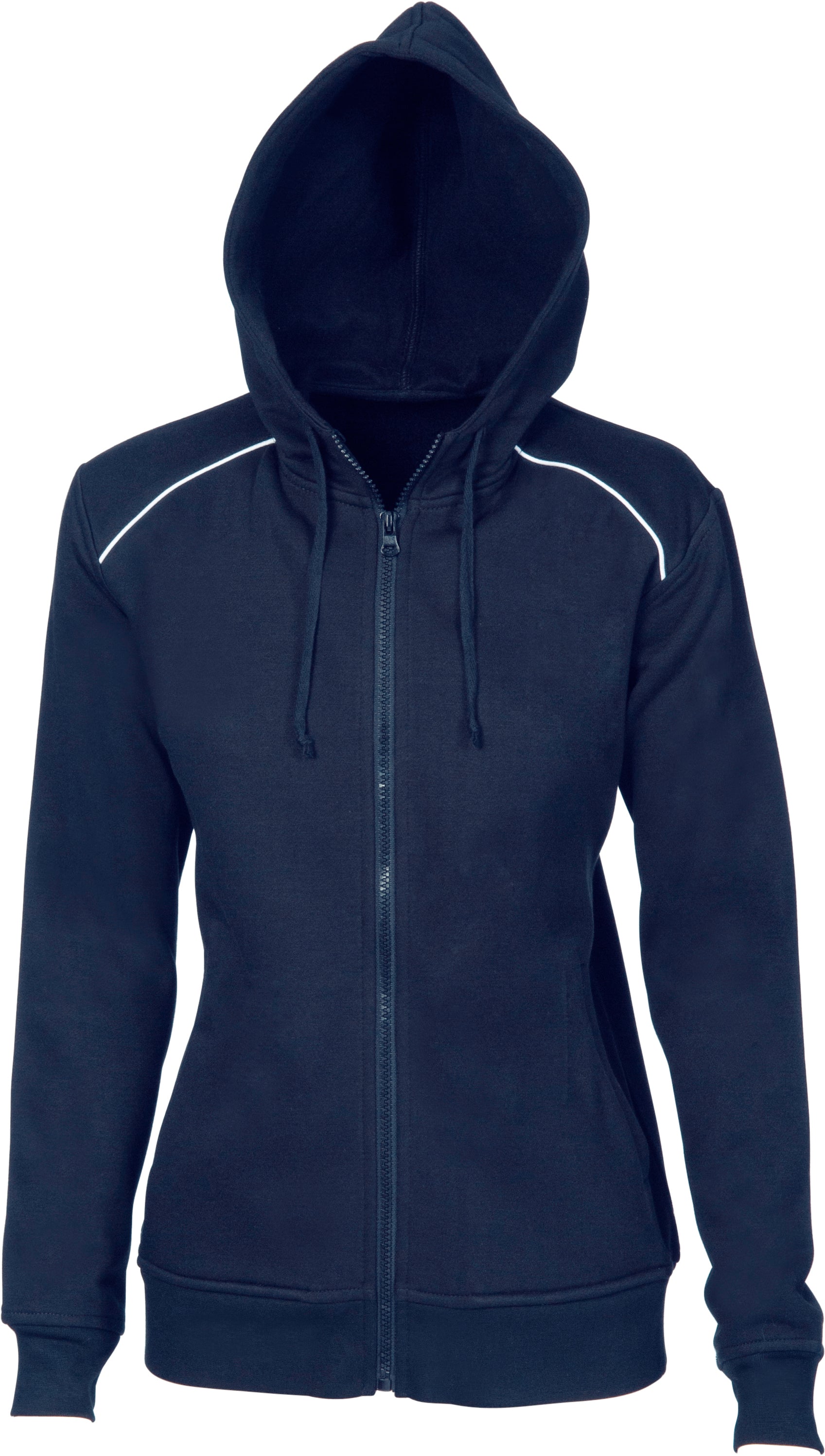 Ladies Contast Piping Fleecy Hoodie | 5426