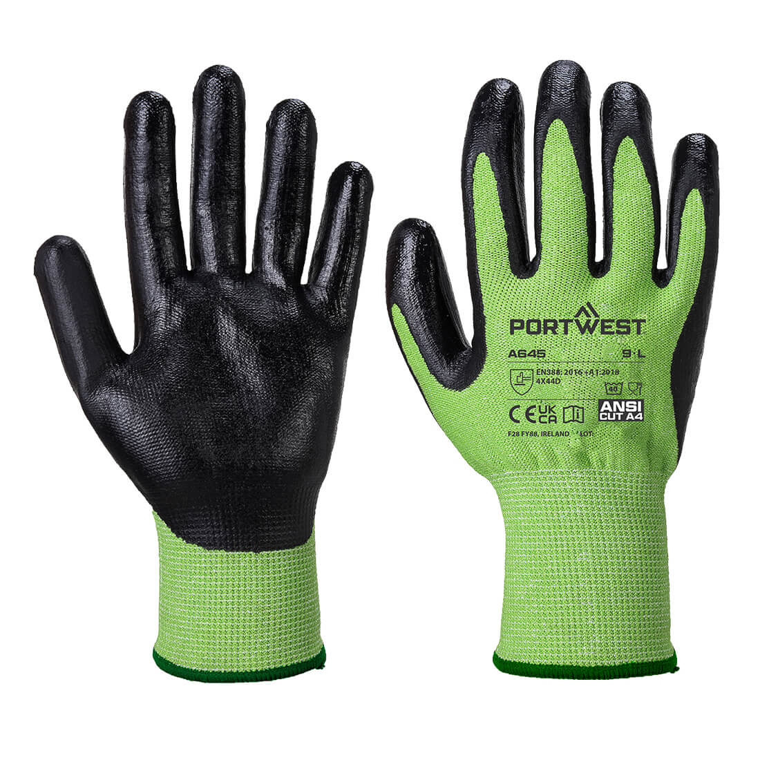 Green Cut Glove - Nitrile Foam  | A645