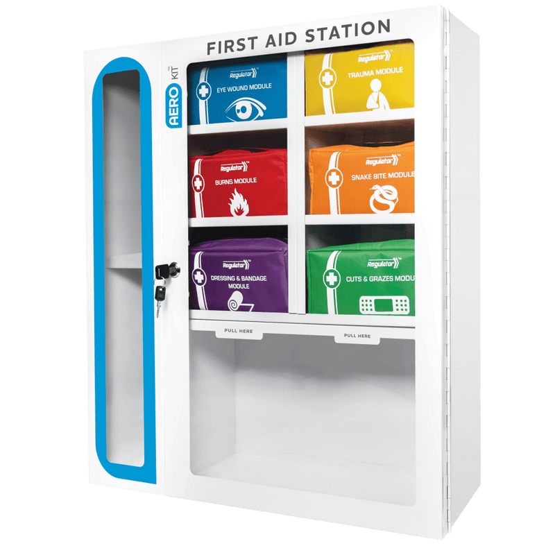 AEROKIT First Aid Station with 6 Modules 69cm x 62.5cm x 15.5cm