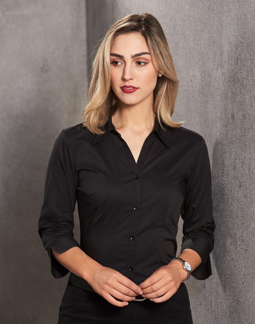 Ladies' 3/4 sleeve teflon shirt | BS07Q