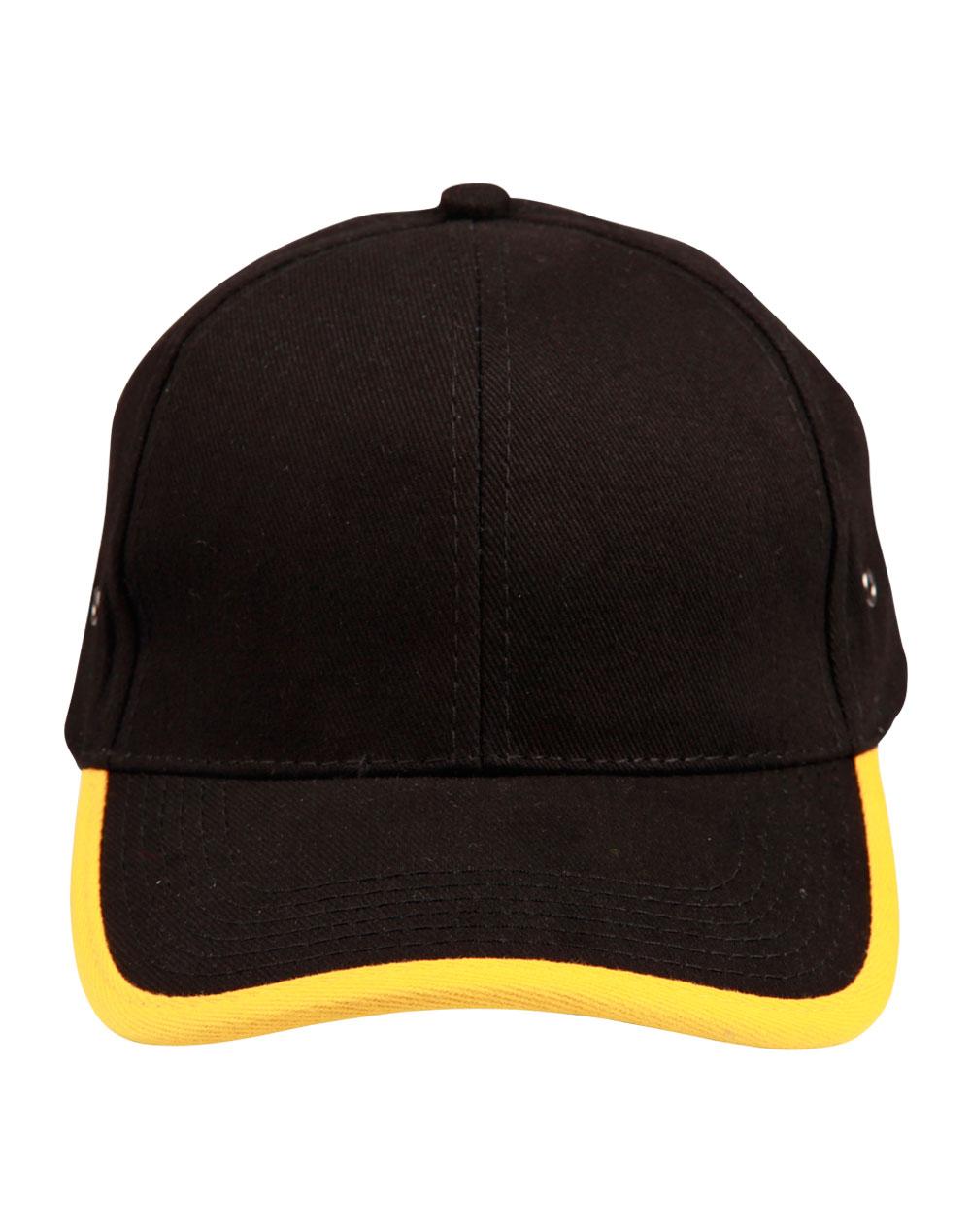 Heavy brushed cotton peak & back trimp cap | CH17