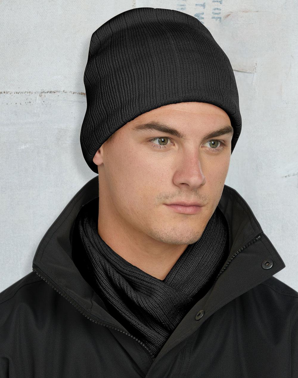 Cable Knit Beanie with Fleece Head Band | CH64