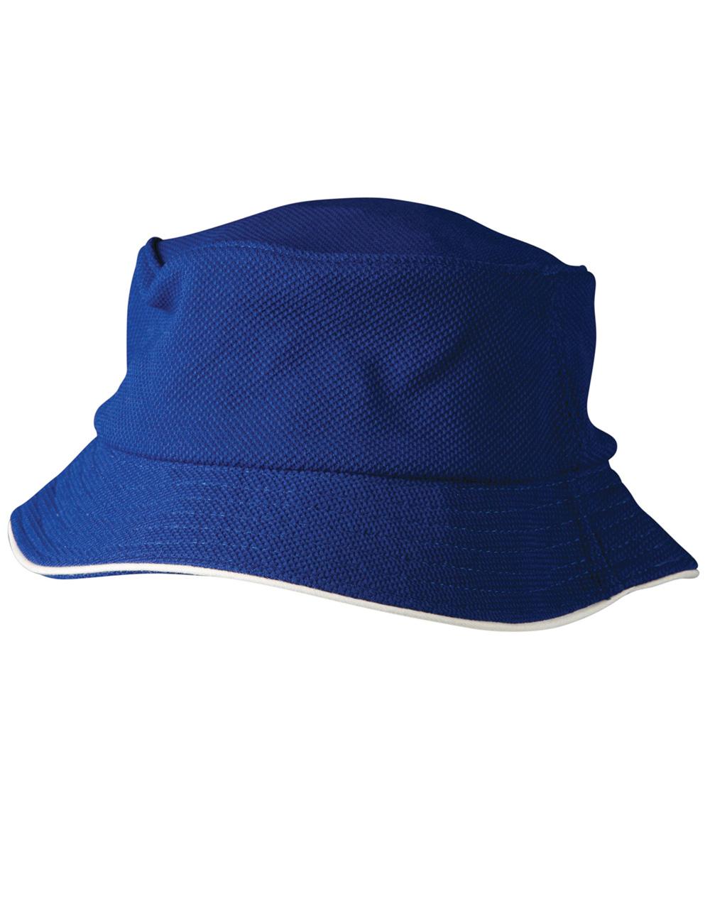 Pique mesh with sandwich trim bucket hat | CH71