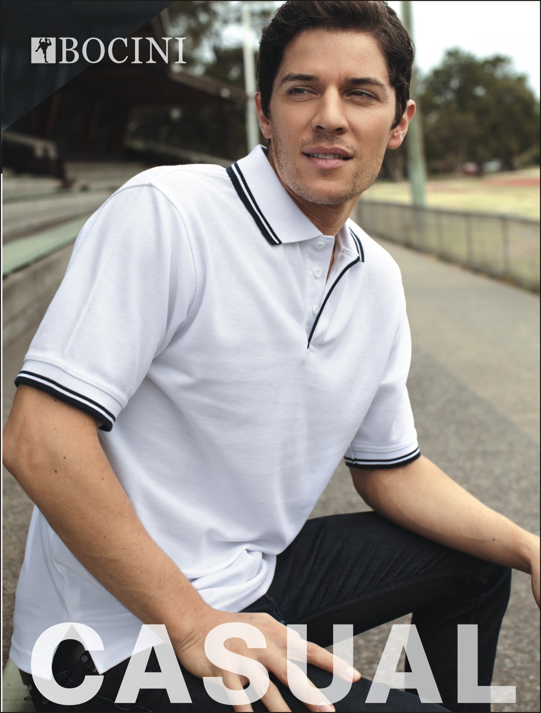 Mens Double Striped Polo | CP0422