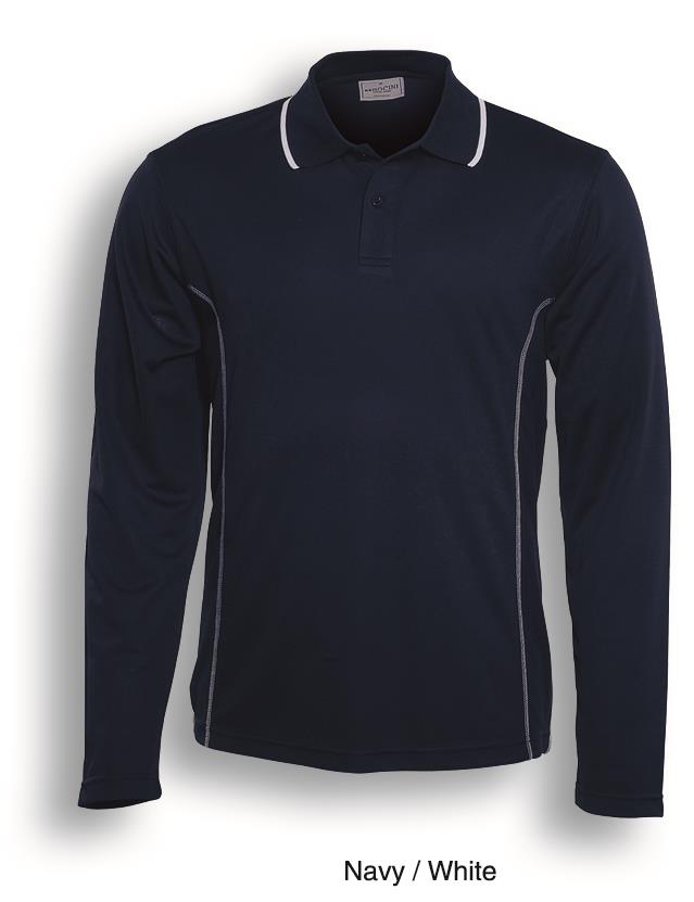 Stitch Feature Essentials-Men'S Long Sleeve Polo | CP0912