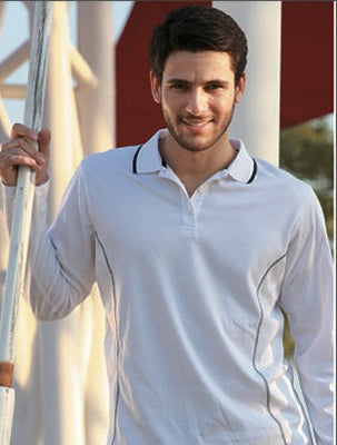 Stitch Feature Essentials-Unisex Adults Long Sleeve Polo