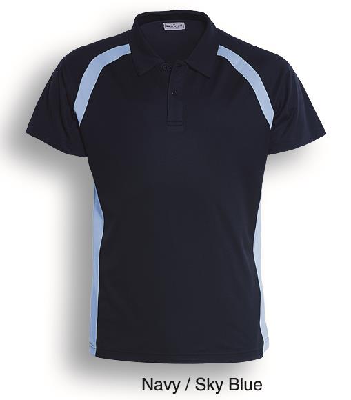 Team Essentials-Mens Short Sleeve Contrast Panel Polo | CP0919