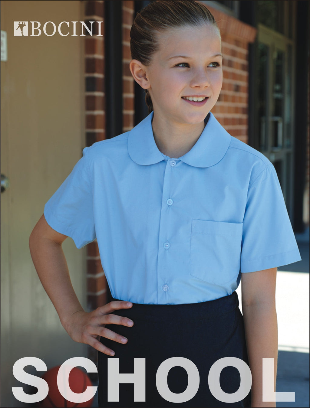 Girls Peter Pan Short Sleeve School Shirt | CS1405