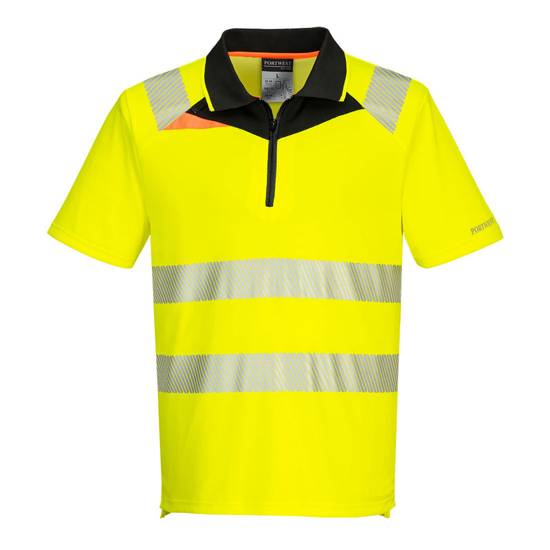 DX4 Hi-Vis Zip Polo Shirt S/S | DX412