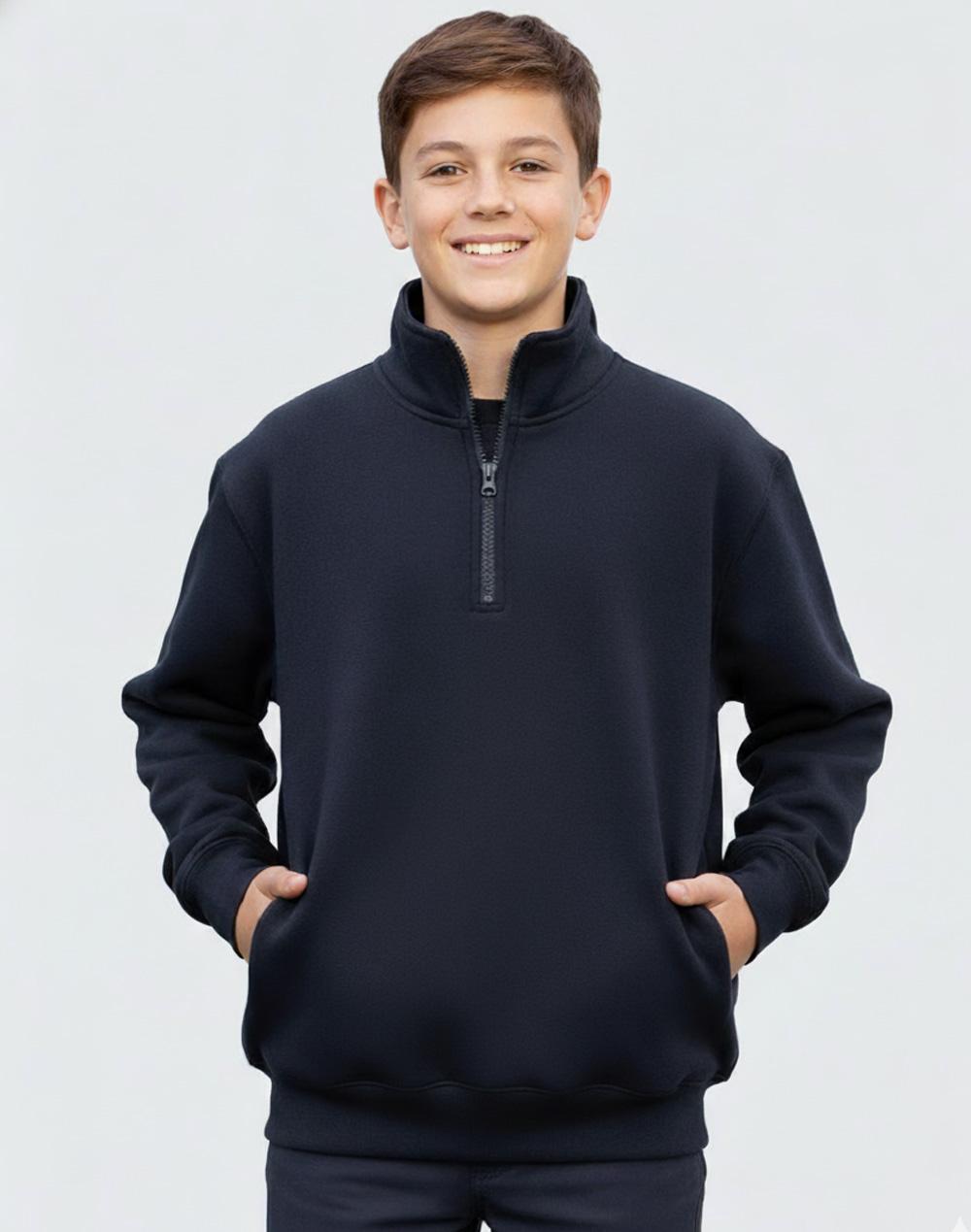 Kids' 1/2 Zip Collar Fleecy Sweat | FL02Y