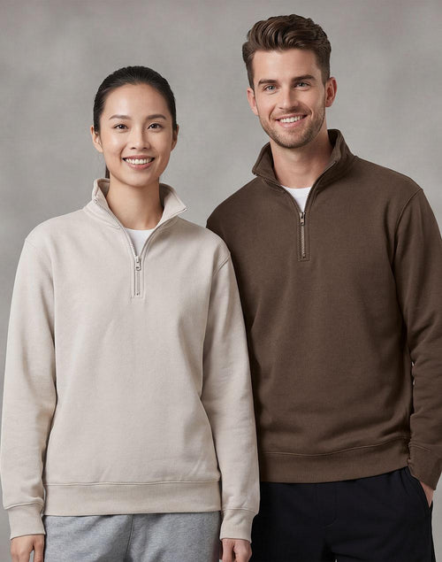 1/2 zip collar fleecy sweat | FL02