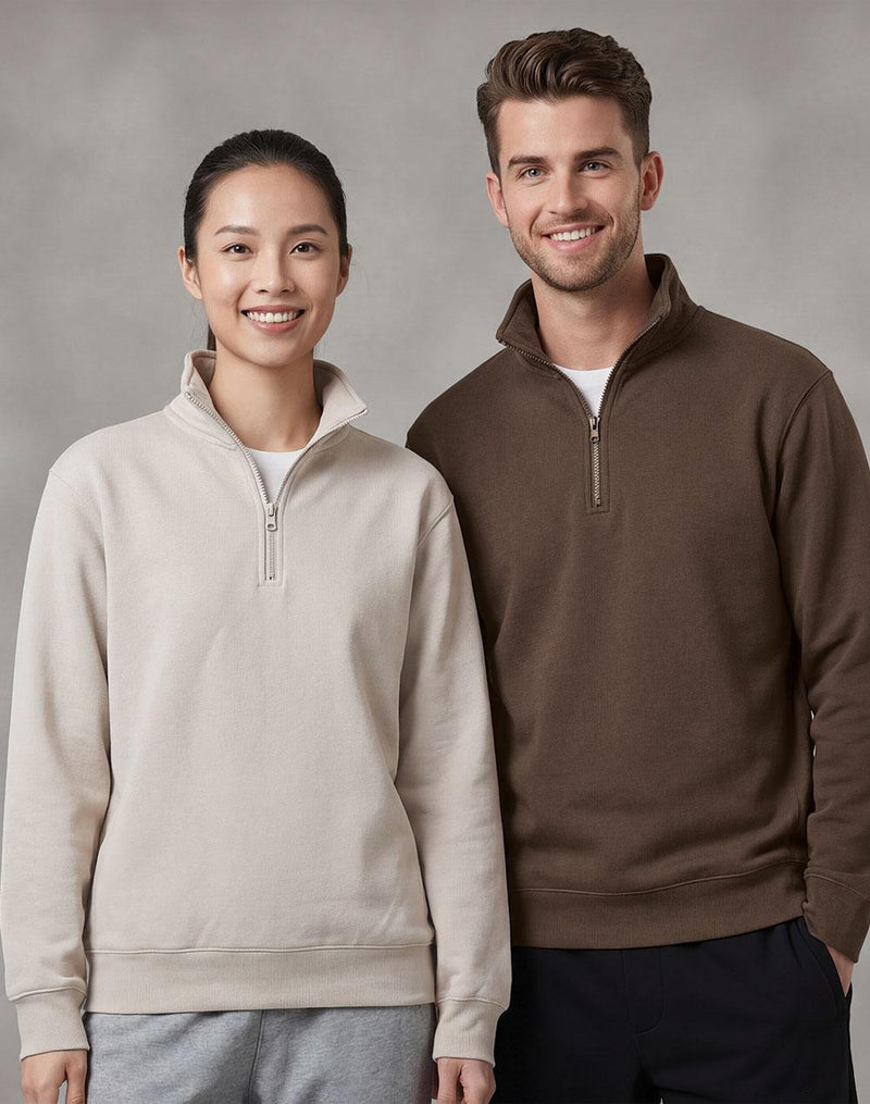 1/2 zip collar fleecy sweat | FL02