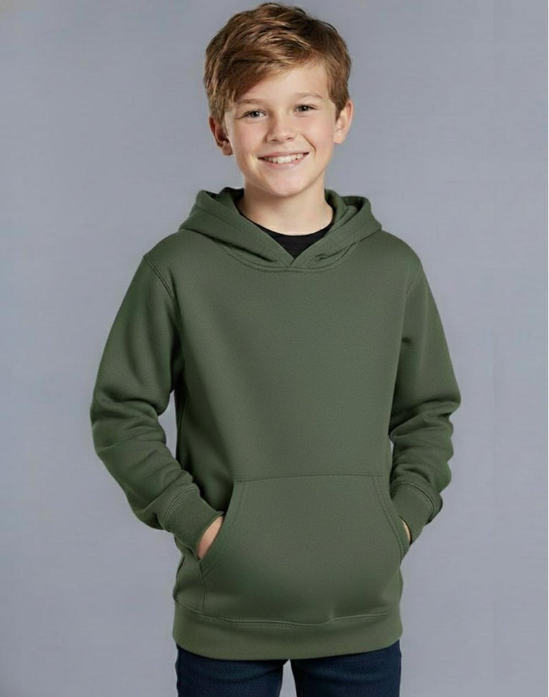 Kids' Close Front  Contrast Fleecy Hoodie | FL09K