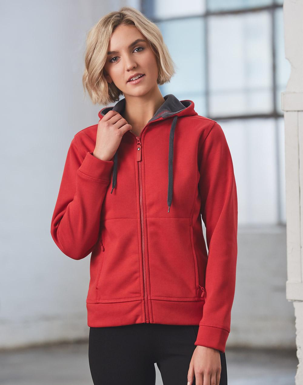 Ladies' Full Zip Contrast Fleece Hoodie | FL18