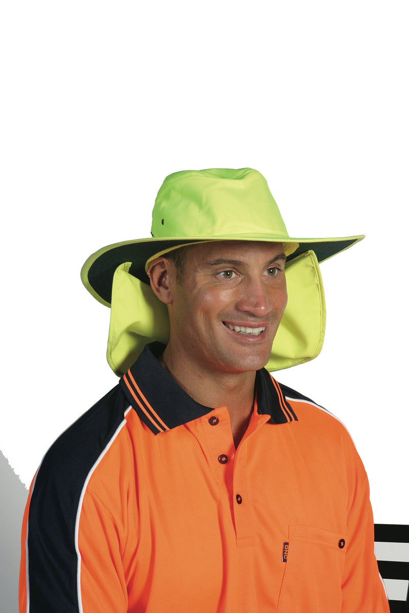Hi-Vis Hat With Flap | H055